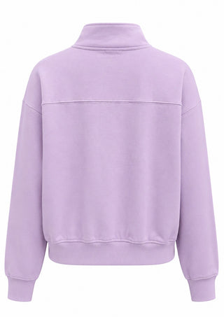 Chic Quarter-Zip Sweatshirt - Lilac