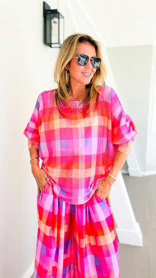 Sweet Check Italian St Tropez Knit