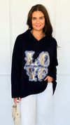 Love Is In The Air Italian Hoodie Top-110 Long Sleeve Tops-Italianissimo-Coastal Bloom Boutique, find the trendiest versions of the popular styles and looks Located in Indialantic, FL