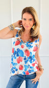 Fruit Garden Italian Knit Tank-100 Sleeveless Tops-Italianissimo-Coastal Bloom Boutique, find the trendiest versions of the popular styles and looks Located in Indialantic, FL