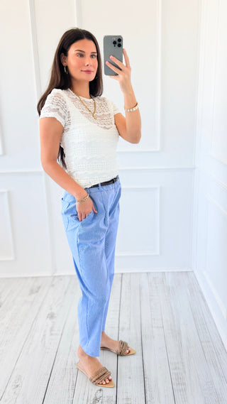 Ocean Air Belted Italian Pants