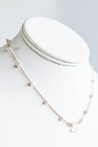 Pre Auth - Pearl Station Initial Necklace-230 Jewelry-Darling-Coastal Bloom Boutique, find the trendiest versions of the popular styles and looks Located in Indialantic, FL