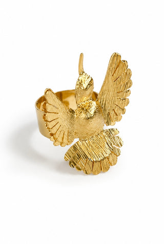 Gold Hummingbird Ring