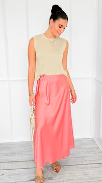 Isabella Italian Skirt- Dusty Rose-170 Bottoms-SEE YOU IN ROME-Coastal Bloom Boutique, find the trendiest versions of the popular styles and looks Located in Indialantic, FL