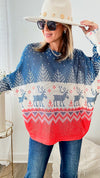 Italian St Tropez Holiday Moose Sweater-140 Sweaters-Germany-Coastal Bloom Boutique, find the trendiest versions of the popular styles and looks Located in Indialantic, FL