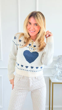 Heartfelt Whimsy Knit Sweater-140 Sweaters-Rousseau-Coastal Bloom Boutique, find the trendiest versions of the popular styles and looks Located in Indialantic, FL
