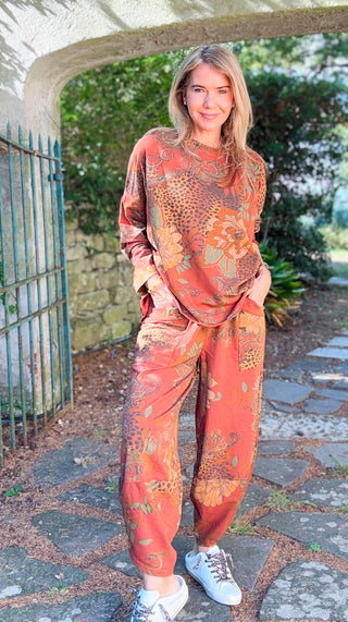 Floral Instinct La Spezia Italian Cotton Set- Rust