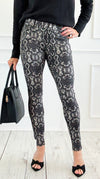 Snakeskin Mirage Slim Fit Jeggings-170 Bottoms/Shorts-YELETE-Coastal Bloom Boutique, find the trendiest versions of the popular styles and looks Located in Indialantic, FL