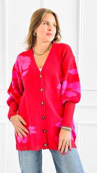 Blossom Glow Knit Cardigan-130 Long sleeve top-SUGARLIPS-Coastal Bloom Boutique, find the trendiest versions of the popular styles and looks Located in Indialantic, FL