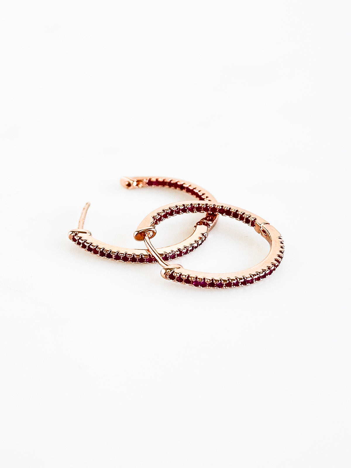 Rosé Glow Hoop Earrings-Chasing Bandits-Coastal Bloom Boutique, find the trendiest versions of the popular styles and looks Located in Indialantic, FL