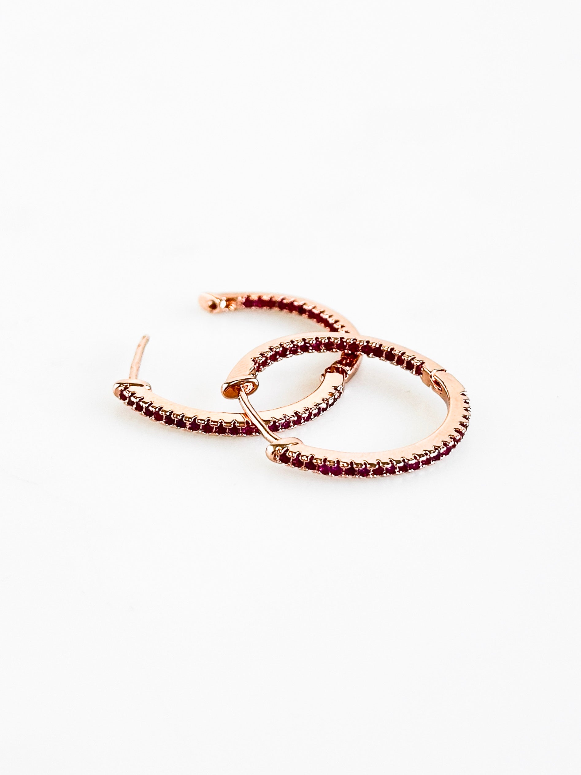 Rosé Glow Hoop Earrings-Chasing Bandits-Coastal Bloom Boutique, find the trendiest versions of the popular styles and looks Located in Indialantic, FL