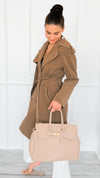 Suede Luxe Italian Long Trench Coat-160 Jackets-KZ SENA-Coastal Bloom Boutique, find the trendiest versions of the popular styles and looks Located in Indialantic, FL