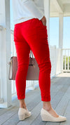 Love Endures Italian Jogger - Red Orange-180 Joggers-Italianissimo/ SUNNY HOLIDAYS-Coastal Bloom Boutique, find the trendiest versions of the popular styles and looks Located in Indialantic, FL