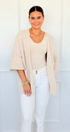 Willow Dusk Chenille Cardigan - Sand Beige-150 Cardigans/Layers-Zenana-Coastal Bloom Boutique, find the trendiest versions of the popular styles and looks Located in Indialantic, FL