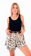 Wild Petals Lace Overlay Shorts-170 Bottoms-Rousseau-Coastal Bloom Boutique, find the trendiest versions of the popular styles and looks Located in Indialantic, FL