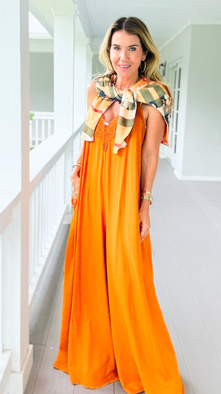 Coastal Daydream Italian Jumpsuit - Golden Mustard
