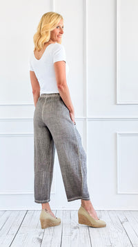 Easy Living Italian Pant- Taupe-170 Bottoms-Tempo-Coastal Bloom Boutique, find the trendiest versions of the popular styles and looks Located in Indialantic, FL