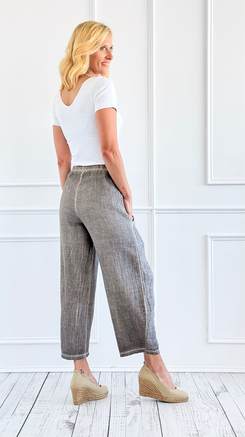 Easy Living Italian Pant- Taupe-170 Bottoms-Tempo-Coastal Bloom Boutique, find the trendiest versions of the popular styles and looks Located in Indialantic, FL