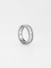 Sterling Silver CZ Station Baguette Band Ring-230 Jewelry-NYC-Coastal Bloom Boutique, find the trendiest versions of the popular styles and looks Located in Indialantic, FL