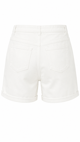 Classic High Waist Bermuda Shorts - White