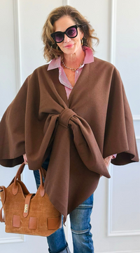 Starlight Wrap Italian Shawl-Brown-150 Cardigans/Layers-SEE YOU IN ROME-Coastal Bloom Boutique, find the trendiest versions of the popular styles and looks Located in Indialantic, FL
