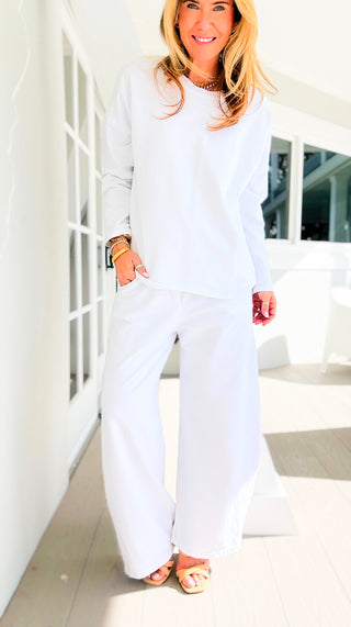 Alys French Terry Italian Pant- White