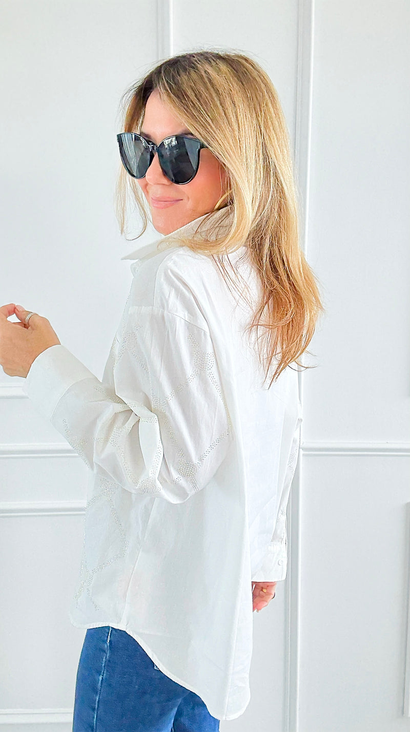 Subtle Sparkle Top-130 Long Sleeve Tops-PASTEL DESIGN-Coastal Bloom Boutique, find the trendiest versions of the popular styles and looks Located in Indialantic, FL