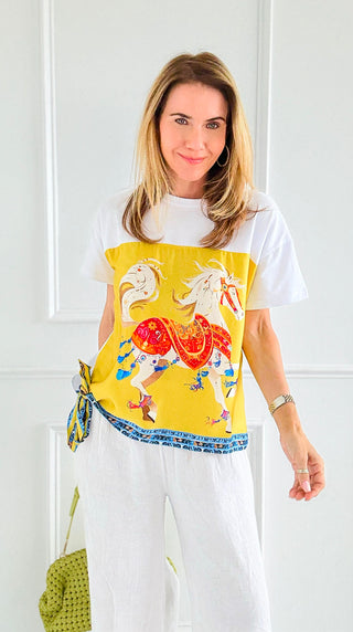 Golden Gallop Italian Top-110 short Sleeve Top-IT UNIQ-Coastal Bloom Boutique, find the trendiest versions of the popular styles and looks Located in Indialantic, FL