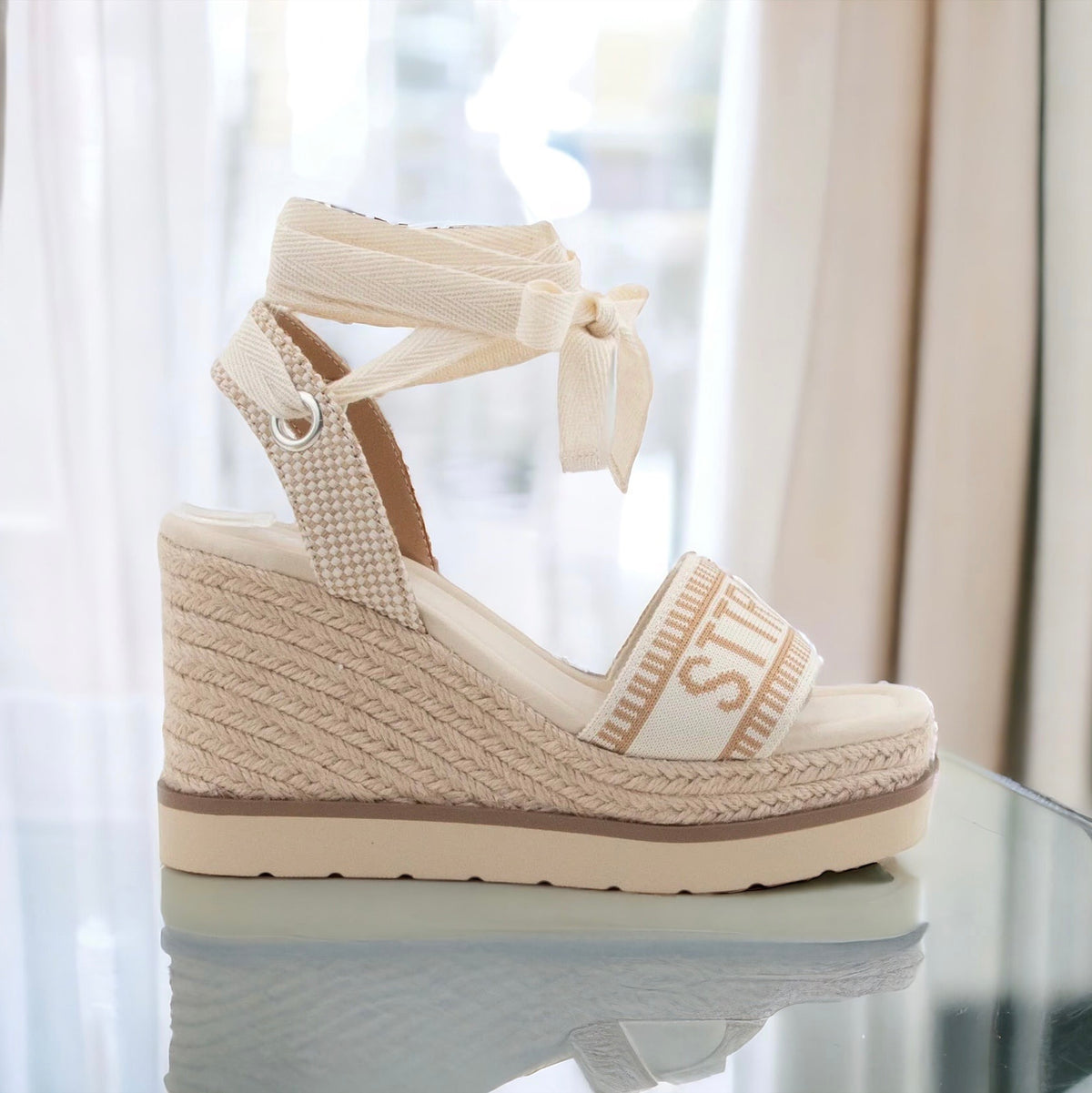 Jute Embroidered Espadrille Platform - St. Tropez-250 Shoes-CCOCCI-Coastal Bloom Boutique, find the trendiest versions of the popular styles and looks Located in Indialantic, FL