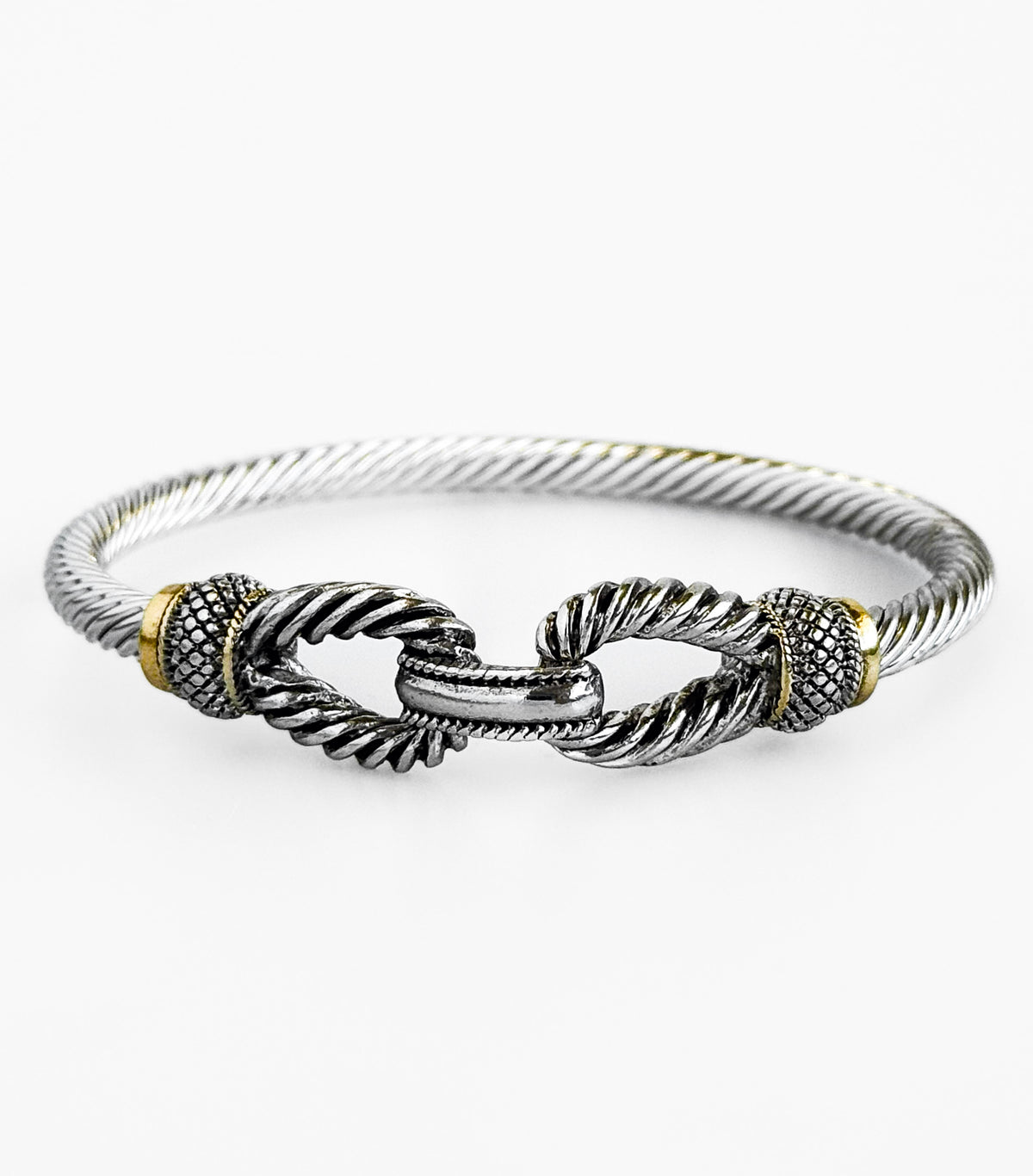 Twisted Rope Link Bracelet-230 Jewelry-GS JEWELRY-Coastal Bloom Boutique, find the trendiest versions of the popular styles and looks Located in Indialantic, FL