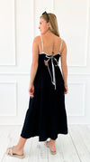 Back Tie Tiered Midi Dress-Black-200 Dresses/Jumpsuits/Rompers-Blu Pepper-Coastal Bloom Boutique, find the trendiest versions of the popular styles and looks Located in Indialantic, FL