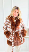 Coco Contrast Faux Fur Coat-160 Jackets-Rousseau-Coastal Bloom Boutique, find the trendiest versions of the popular styles and looks Located in Indialantic, FL