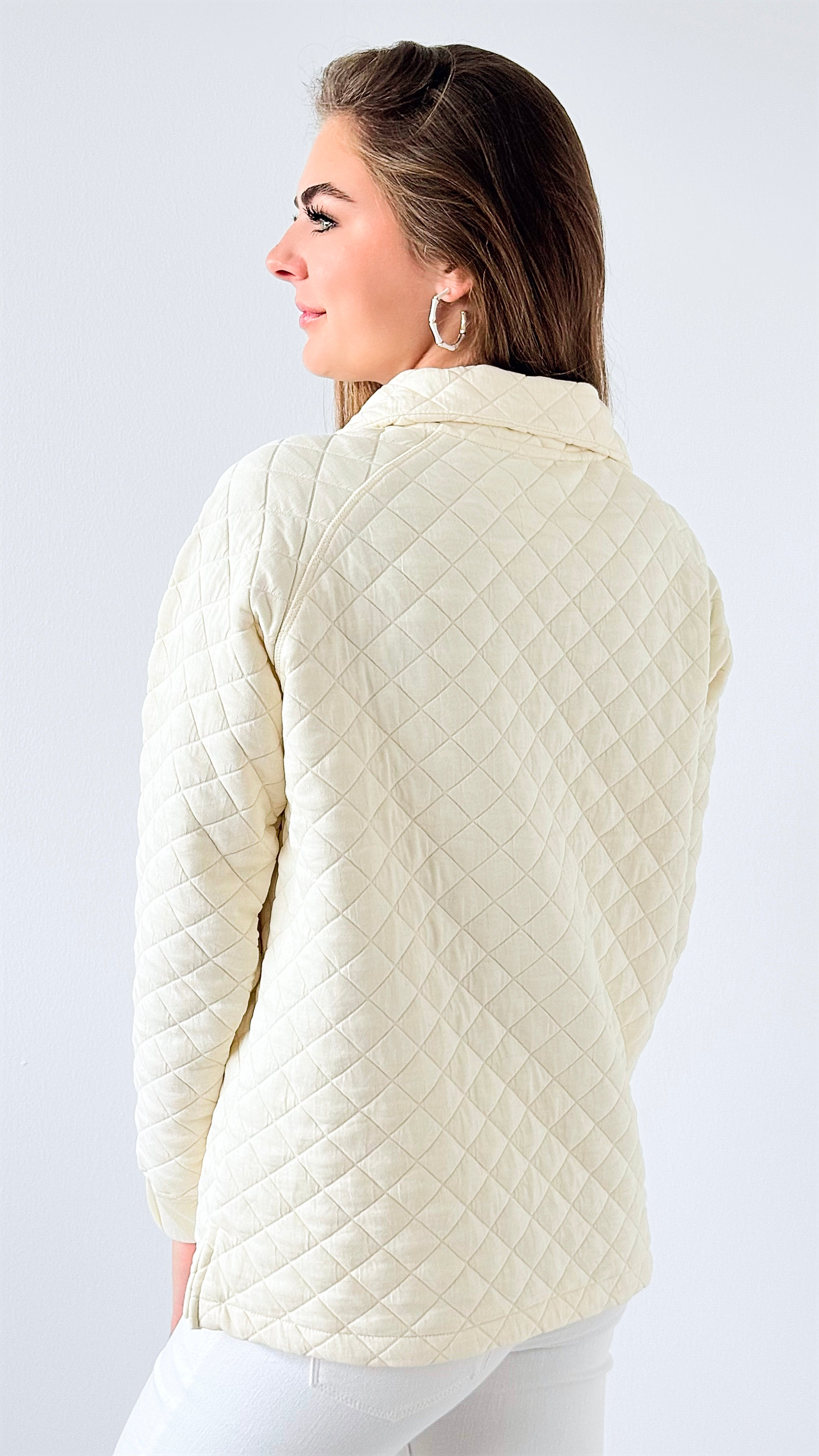 Quilted Lounge Sweatshirt-140 Sweaters-Mono B-Coastal Bloom Boutique, find the trendiest versions of the popular styles and looks Located in Indialantic, FL