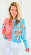 Tropic Pop Italian St Tropez Sweater-140 Sweaters-SORPRESA-Coastal Bloom Boutique, find the trendiest versions of the popular styles and looks Located in Indialantic, FL