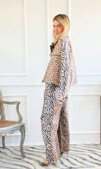 Wild Side Contrast Pants