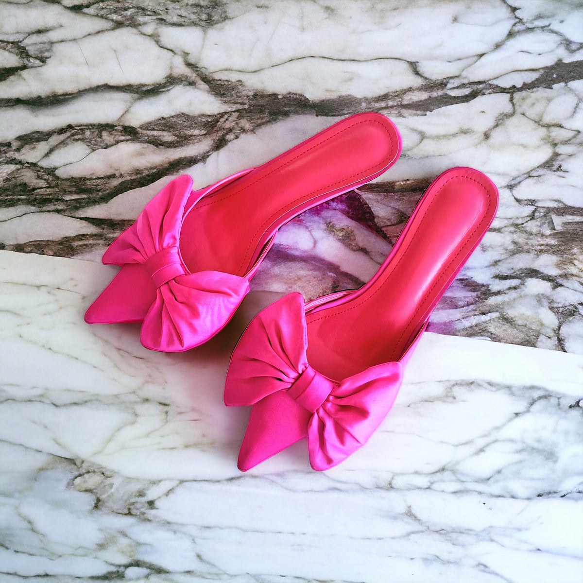 Pink Bow Mules-Pink-250 Shoes-Darling-Coastal Bloom Boutique, find the trendiest versions of the popular styles and looks Located in Indialantic, FL