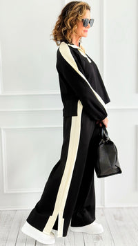 Street Luxe Drawstring Pant Set-210 Loungewear/Sets-ENTRO-Coastal Bloom Boutique, find the trendiest versions of the popular styles and looks Located in Indialantic, FL