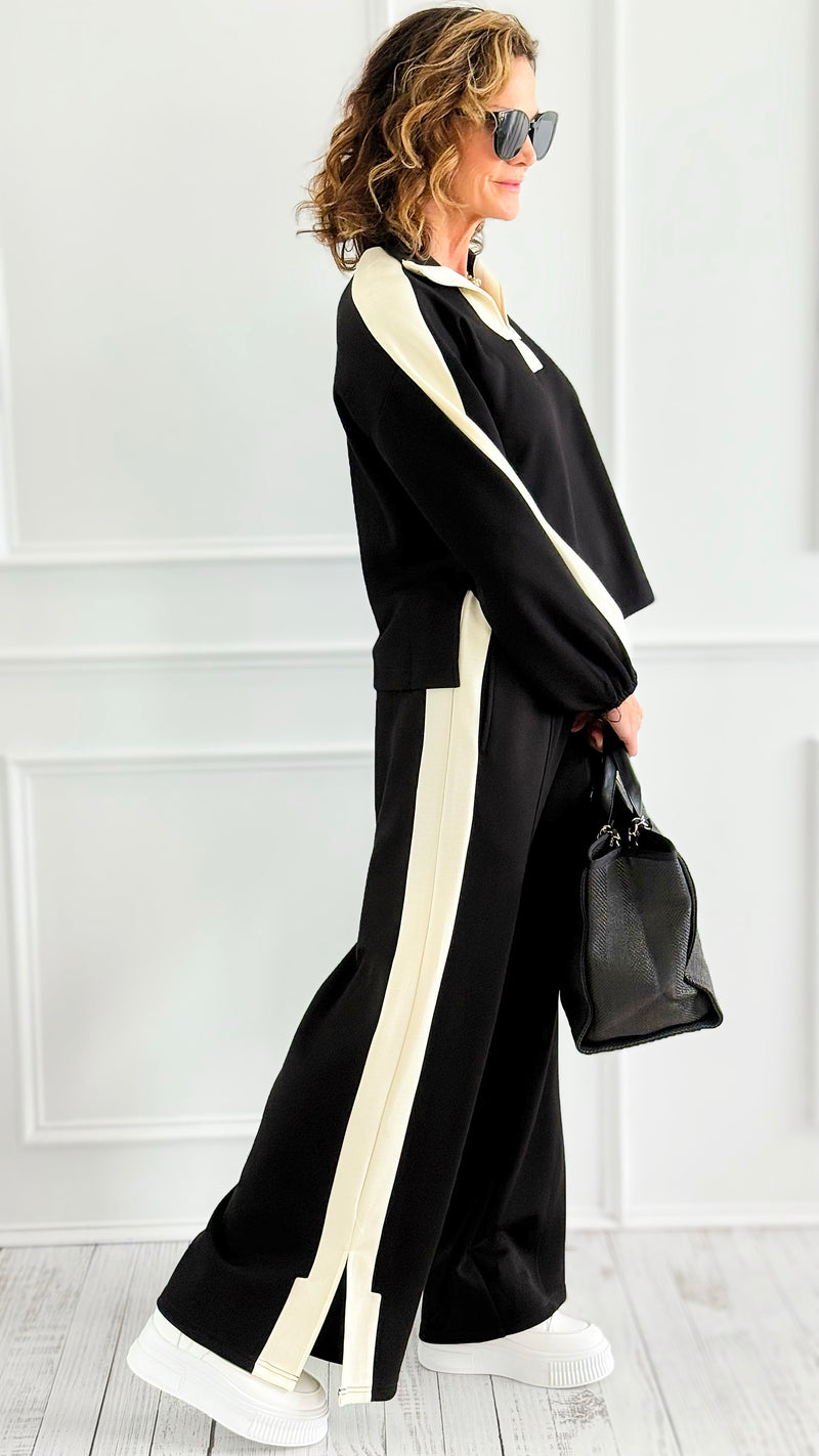 Street Luxe Drawstring Pant Set-210 Loungewear/Sets-ENTRO-Coastal Bloom Boutique, find the trendiest versions of the popular styles and looks Located in Indialantic, FL