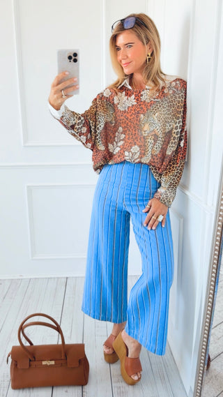 Striped Crop Pants