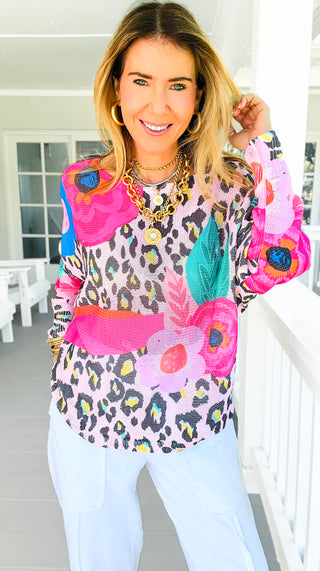 Italian St Tropez Wild Bloom Sweater - Designed by CB.