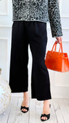 Luxe Ease Modal Crop Pant - Black-100 Pants-spin usa-Coastal Bloom Boutique, find the trendiest versions of the popular styles and looks Located in Indialantic, FL