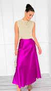 Isabella Italian Skirt- Magenta-170 Bottoms-SEE YOU IN ROME-Coastal Bloom Boutique, find the trendiest versions of the popular styles and looks Located in Indialantic, FL