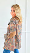 Autumn Lecture Elbow Patch Blazer-160 Jackets-JODIFL-Coastal Bloom Boutique, find the trendiest versions of the popular styles and looks Located in Indialantic, FL