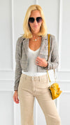 Plaid Cropped Blazer-160 Jackets-IRIS-Coastal Bloom Boutique, find the trendiest versions of the popular styles and looks Located in Indialantic, FL