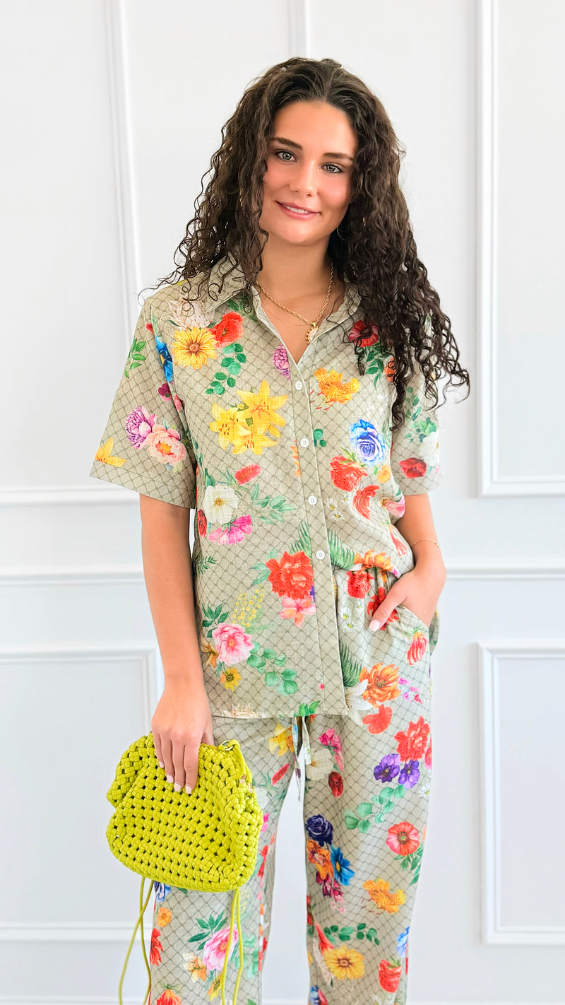 Garden Reverie Set-210 Loungewear/Sets-Endless Moon-Coastal Bloom Boutique, find the trendiest versions of the popular styles and looks Located in Indialantic, FL