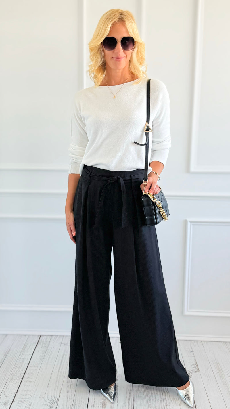 Elegance Pinstripe Italian Pant-100 Pants-AZUL MONACO-Coastal Bloom Boutique, find the trendiest versions of the popular styles and looks Located in Indialantic, FL