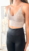 Washed Bra Padded Tank Top - Ash Mocha-220 Intimates-Zenana-Coastal Bloom Boutique, find the trendiest versions of the popular styles and looks Located in Indialantic, FL
