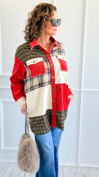 Rustic Remix Patchwork Jacket-160 Jackets-ROUSSEAU-Coastal Bloom Boutique, find the trendiest versions of the popular styles and looks Located in Indialantic, FL