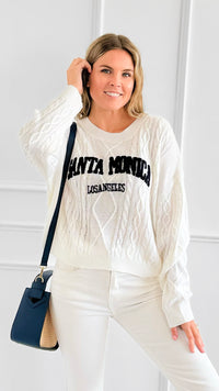 Santa Monica Cable Knit Sweater-140 Sweaters-Charlotte Avery-Coastal Bloom Boutique, find the trendiest versions of the popular styles and looks Located in Indialantic, FL