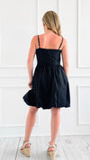 Rosette Romance Midi Dress - Black-200 Dresses/Jumpsuits/Rompers-White Birch-Coastal Bloom Boutique, find the trendiest versions of the popular styles and looks Located in Indialantic, FL